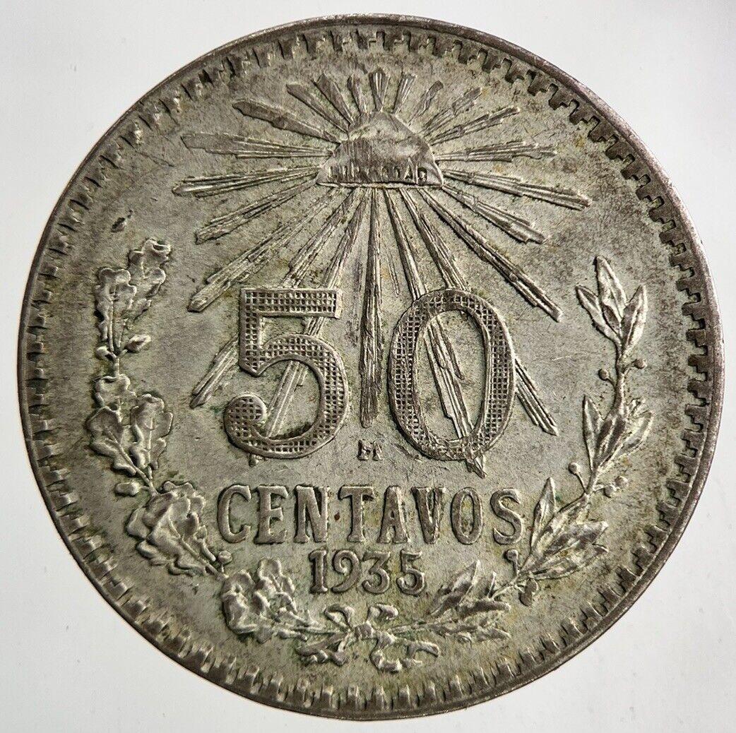 1935 Mexico 50 Centavos Silver Coin | Very High Grade