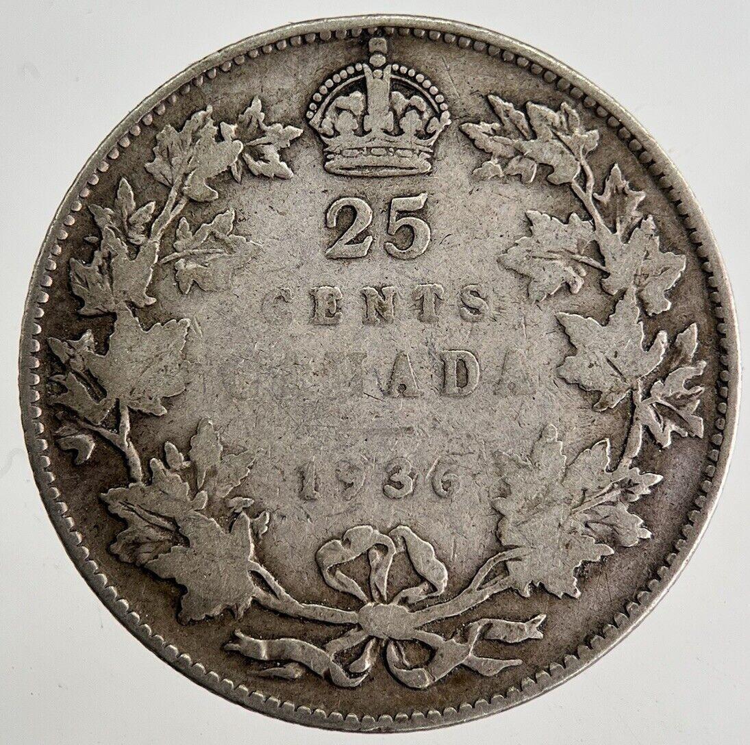 1936 Canada 10 Cents Silver Coin | Collectable Grade | a8759