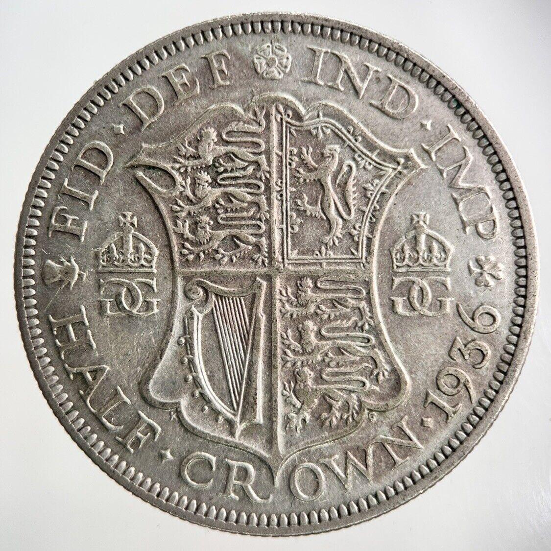 1936 George V Half-Crown Silver Coin | Fine Collectable Grade