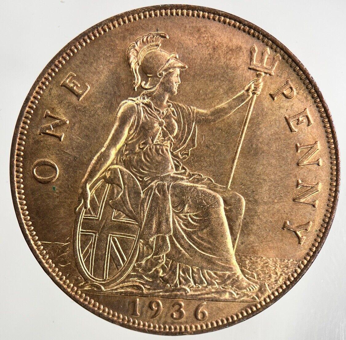 1936 George V One Penny Coin | Very Fine Grade