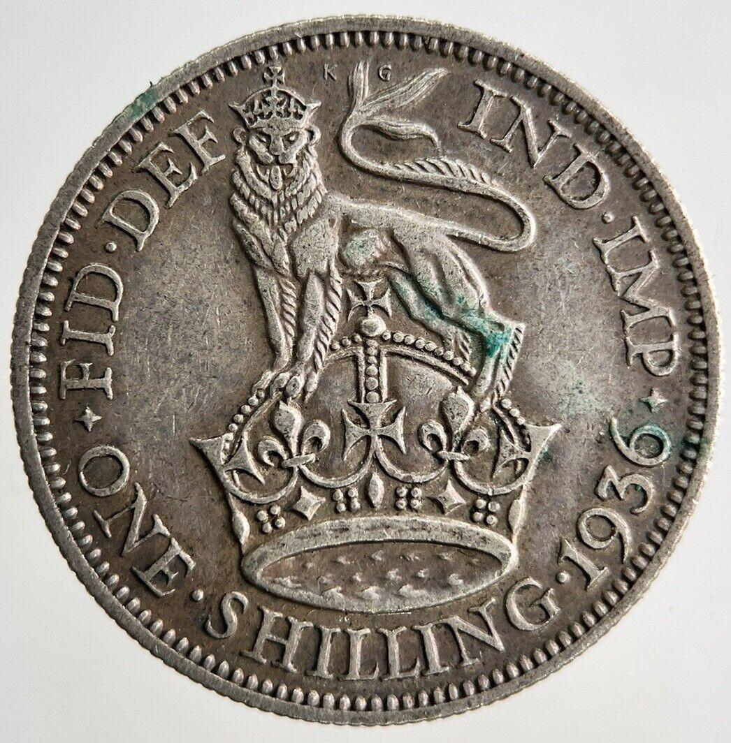 1936 George V Shilling Silver Coin | Very High Grade