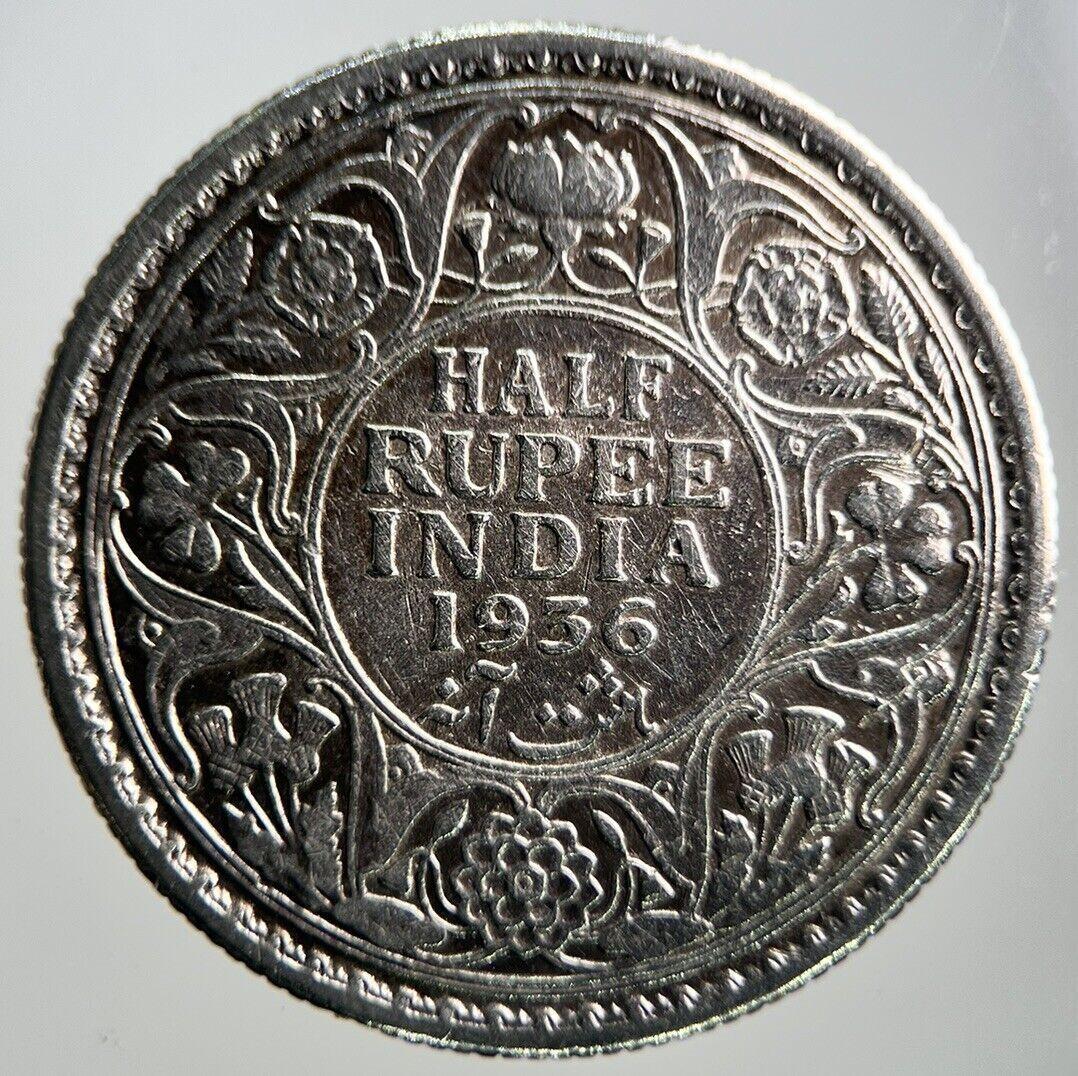 1936 India 1/2 Half Rupee Silver Coin | Fine Collectable Grade | a4089
