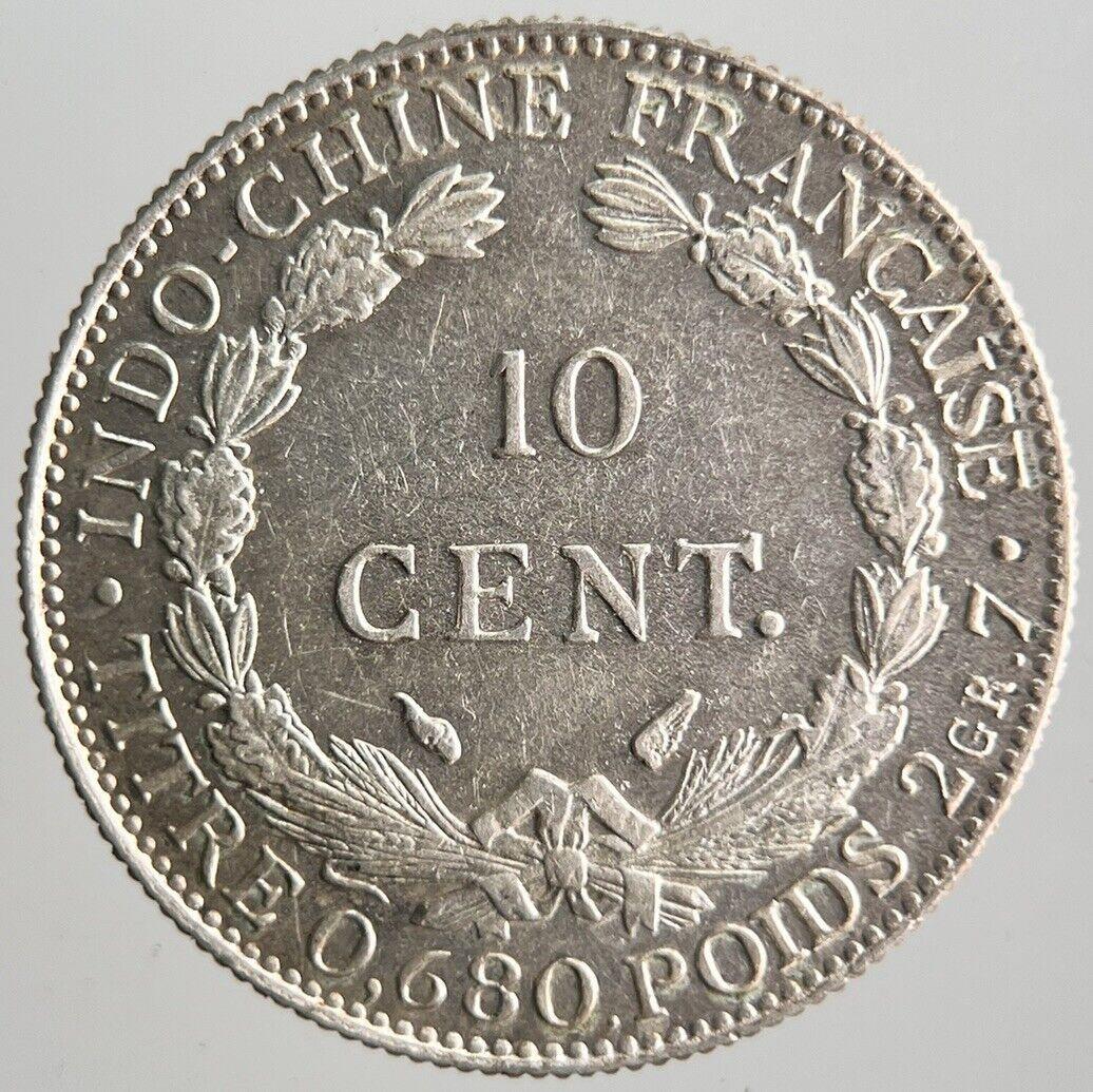 1937 France 10 Centimes Indo-China France Silver Coin | Fine Grade | a4119