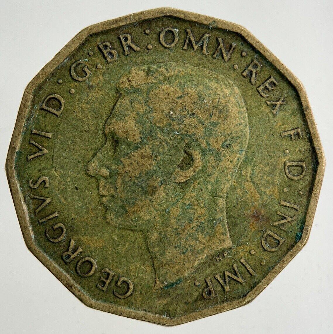 1937 George VI Brass Threepence Coin | Fine Collectable Grade