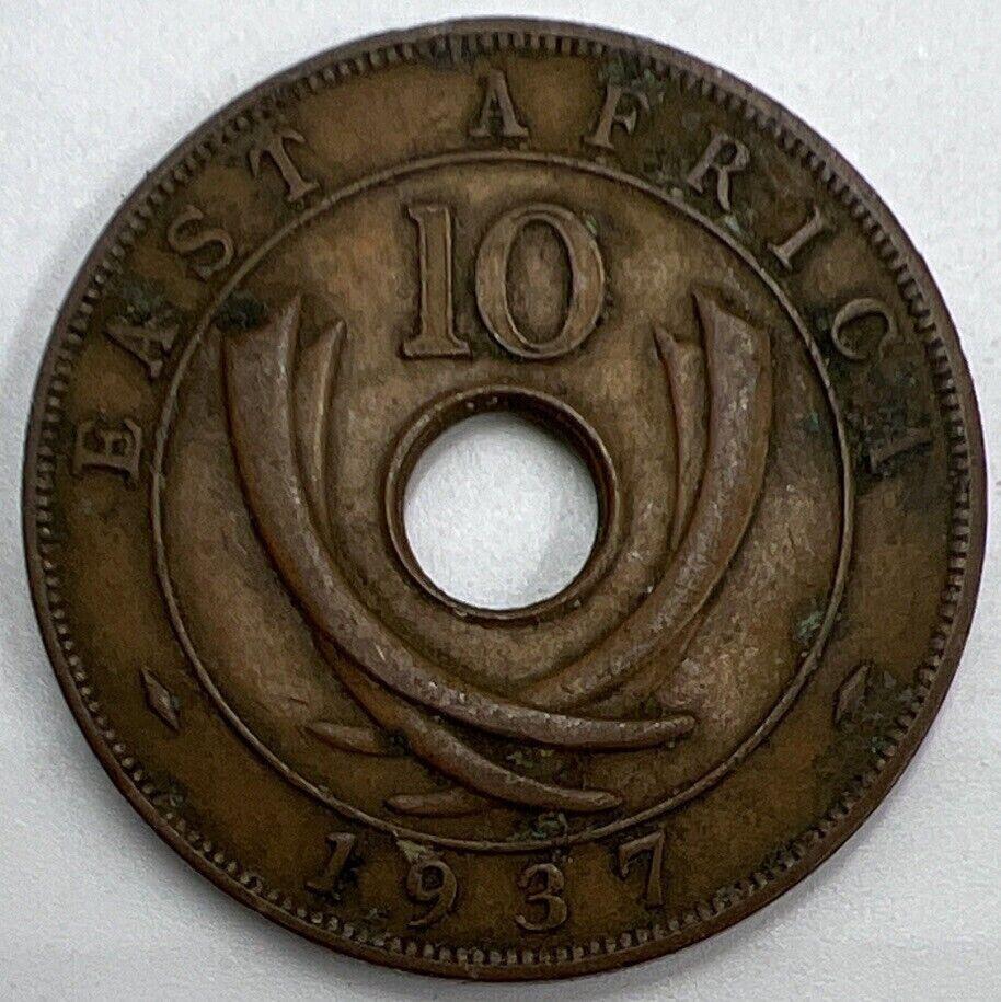 1937 East Africa 10 Cents Coin | Fine Collectable Grade | a1141