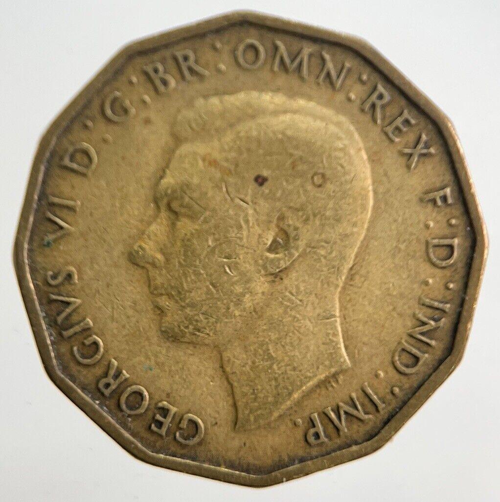 1937 George VI Brass Threepence Coin | Fine Collectable Grade | a4690