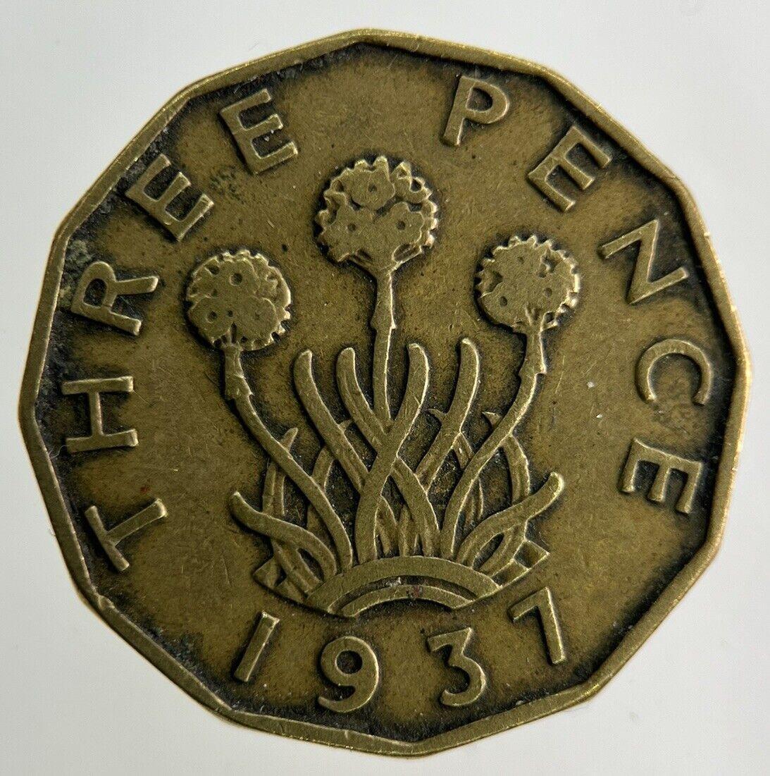 1937 George VI Brass Threepence Coin | Fine Collectable Grade