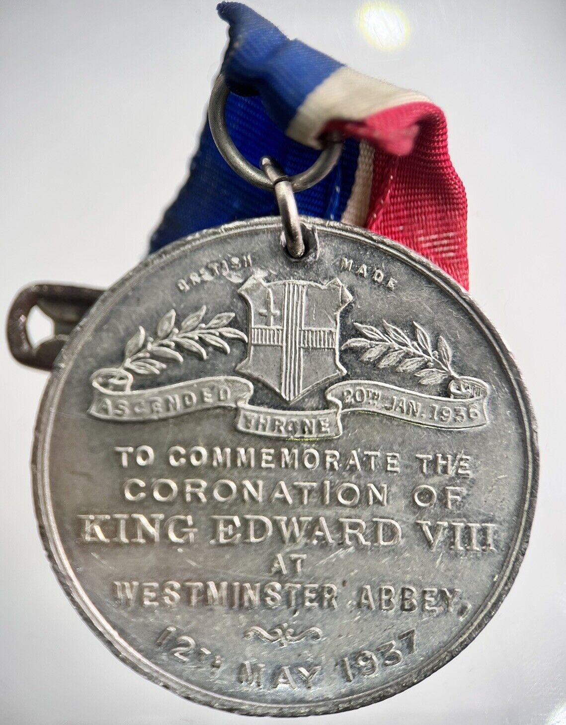 1937 Edward VII Coronation Error Medal With Ribbon | Collectable Grade | a3921