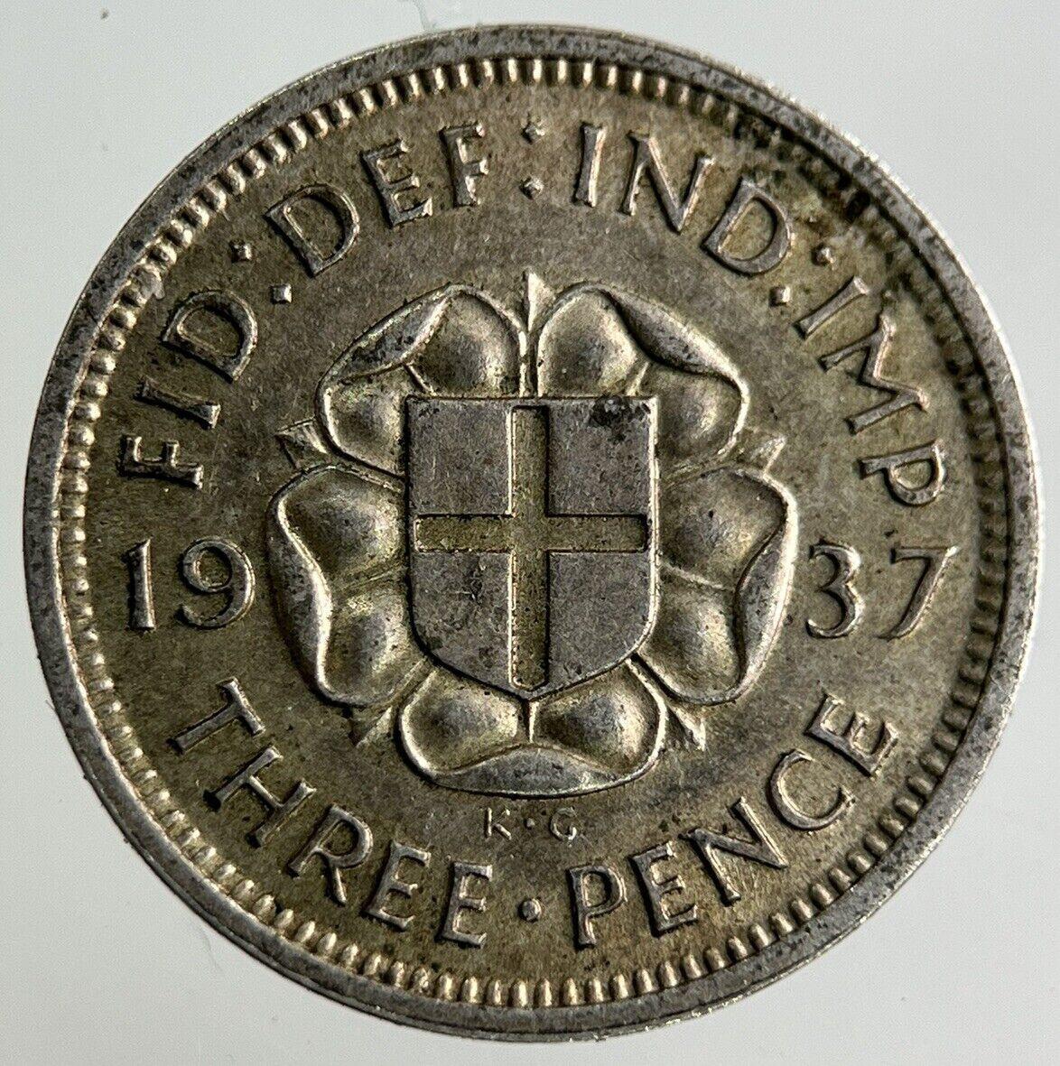 1937 George VI Threepence Silver Coin | Fine Collectable Grade