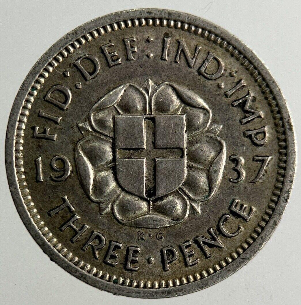 1937 George VI Threepence Silver Coin | Fine Collectable Grade