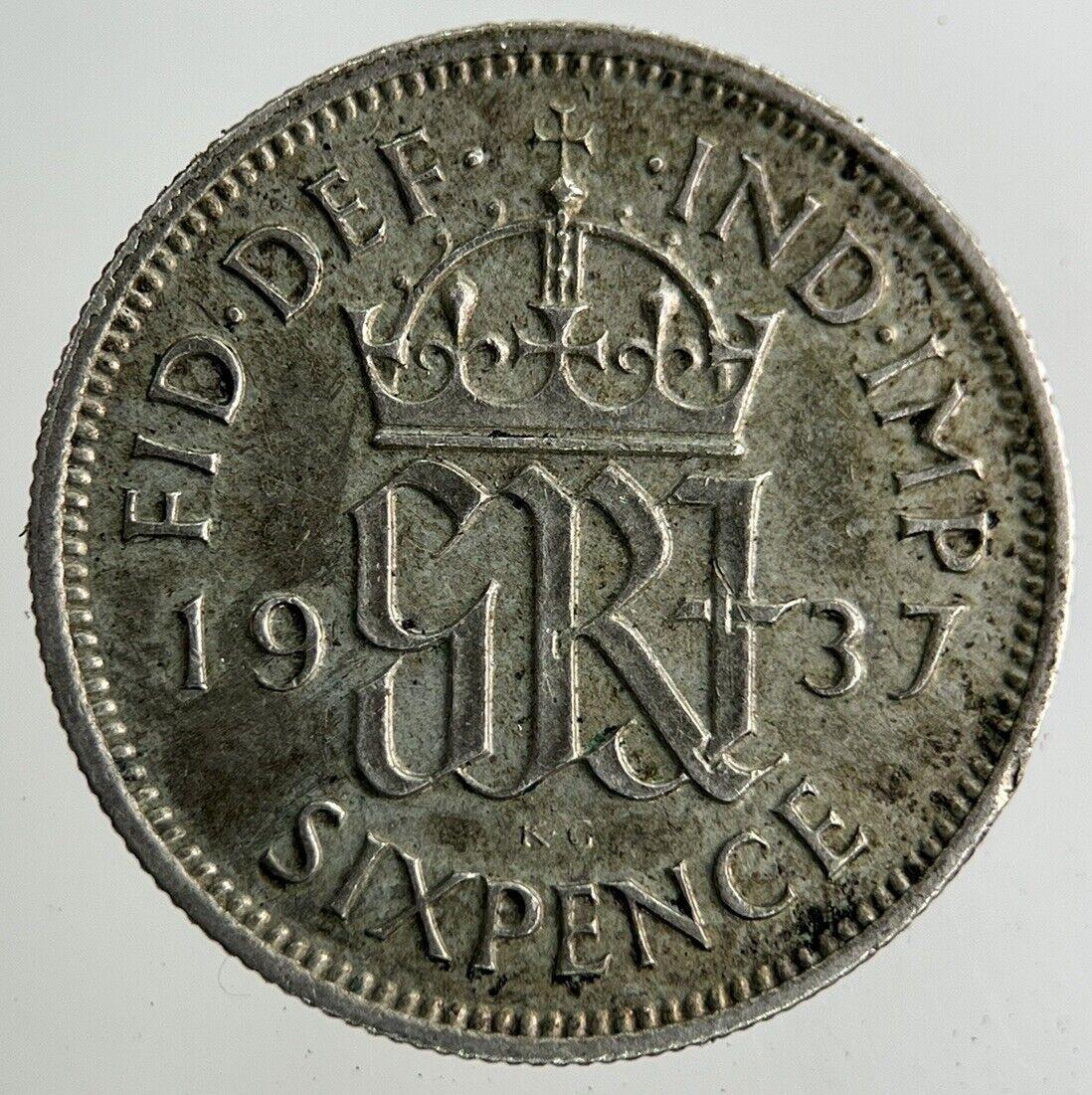 1937 George VI Sixpence Silver Coin | Very High Grade