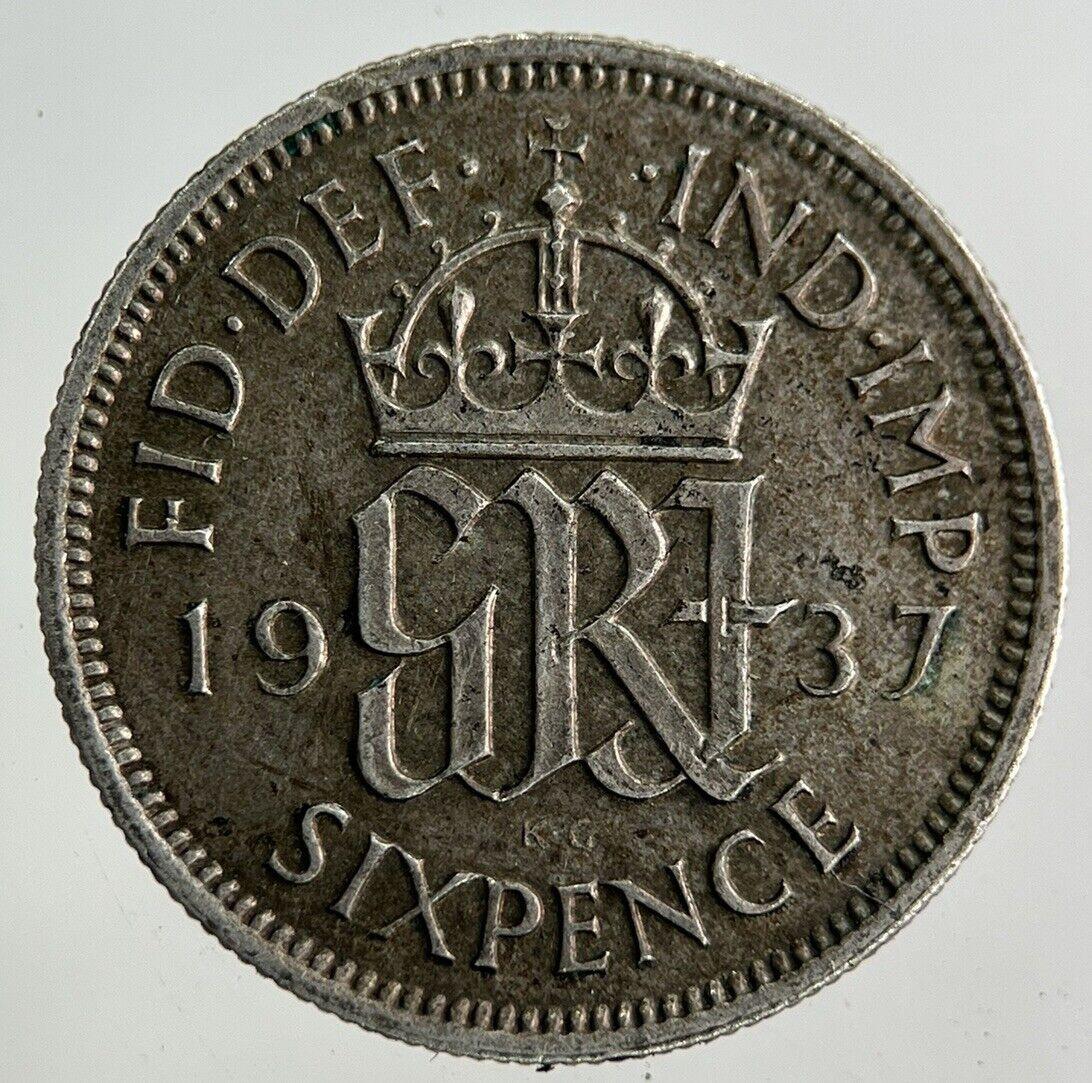 1937 George VI Sixpence Silver Coin | Very High Grade