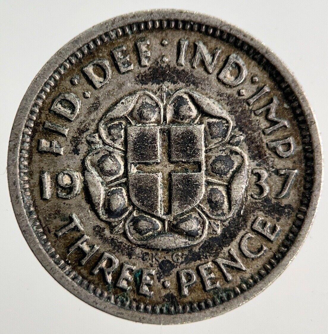 1937 George VI Threepence Silver Coin | Very High Grade