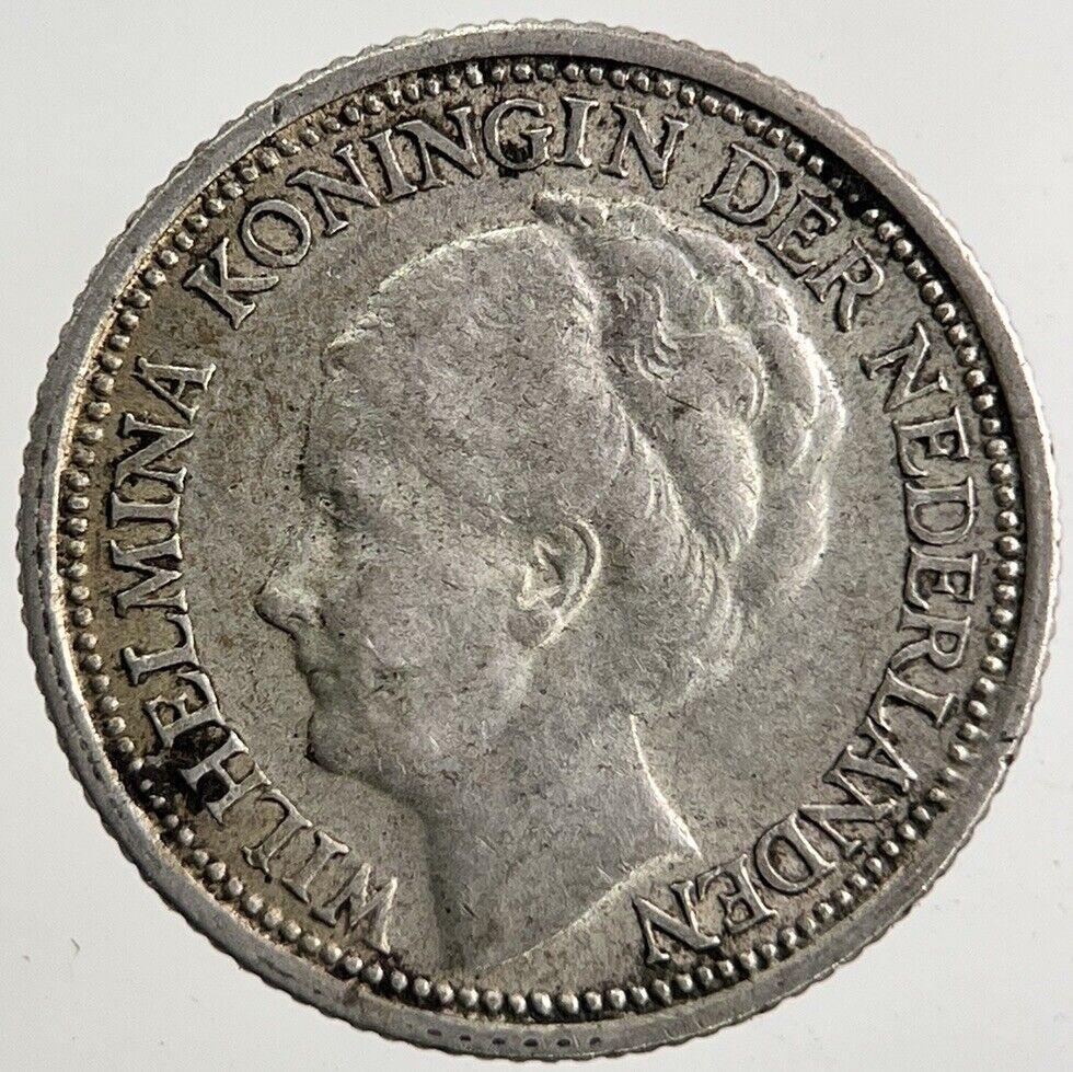 1937 Netherlands 10 Cents Silver Coin | Fine Collectable Grade