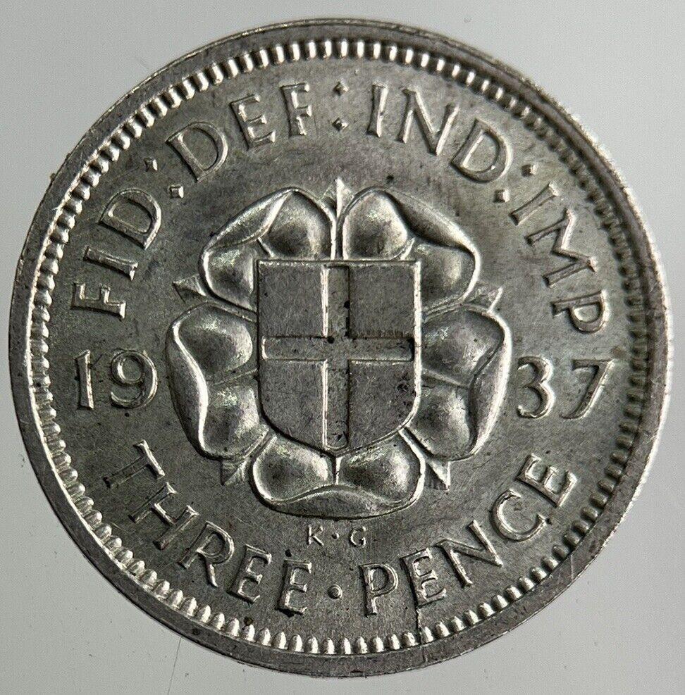 1937 George VI Threepence Silver Coin | Very High Grade