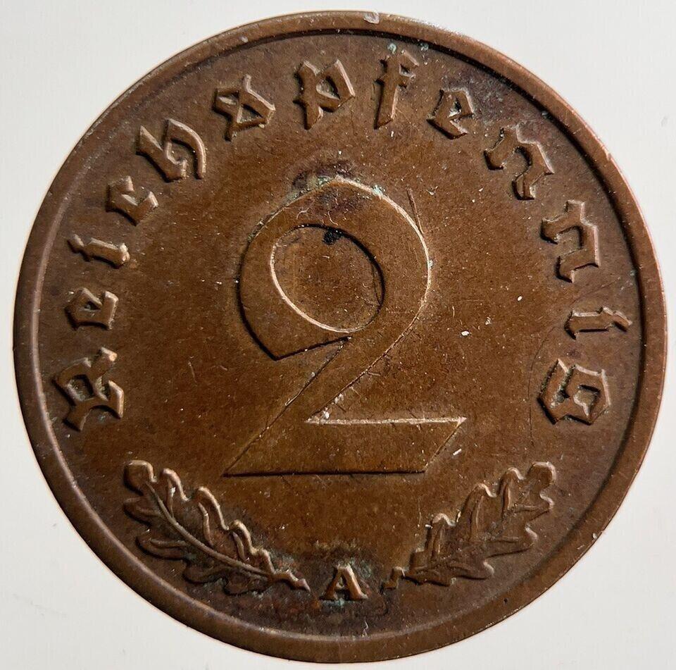1937-A Nazi Germany 2 Pfennig Coin | Very High Grade | a3970
