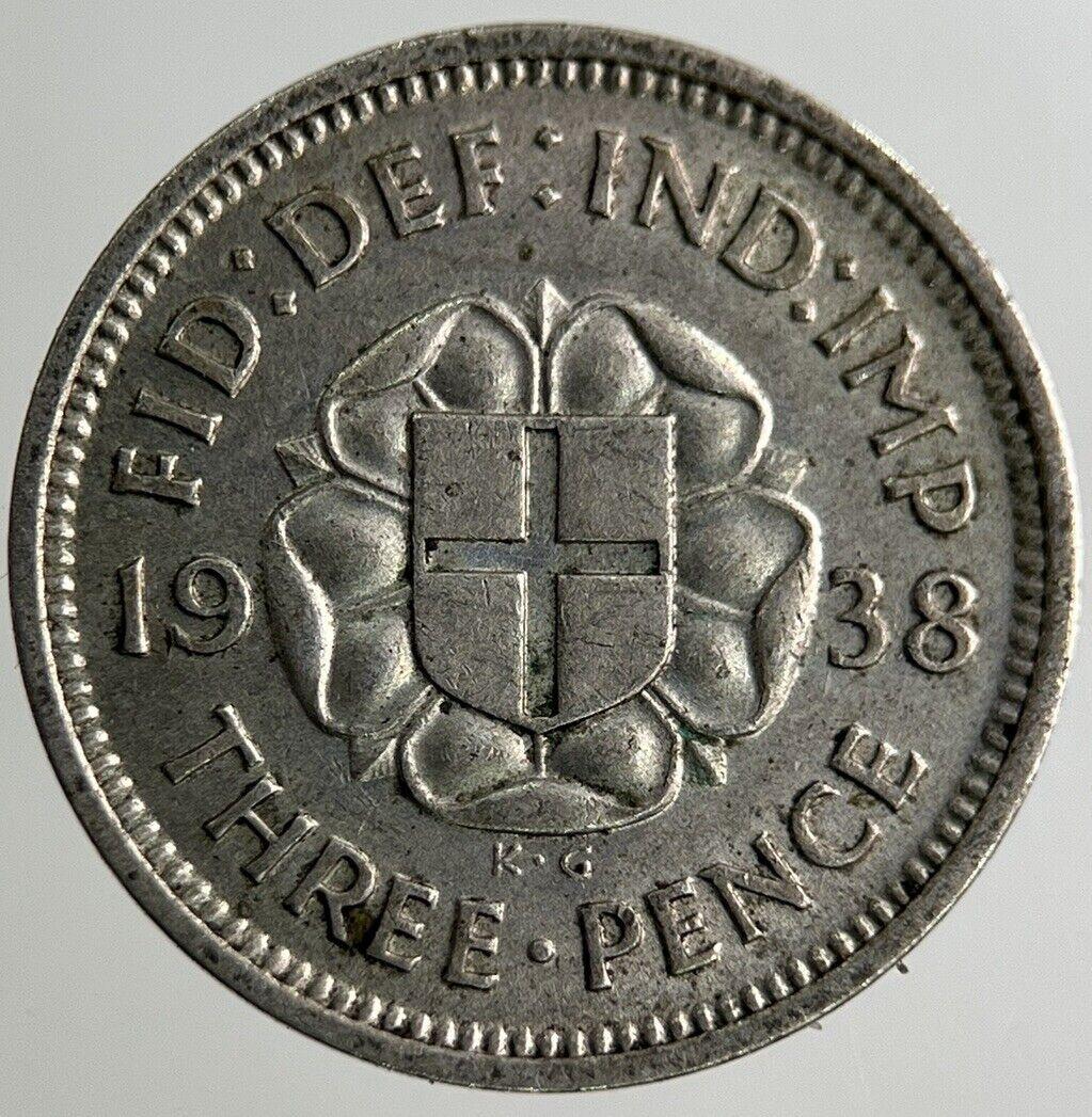 1938 George VI Threepence Silver Coin | Fine Collectable Grade