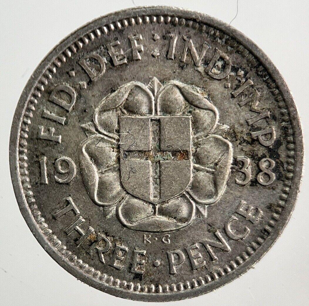 1938 George VI Threepence Silver Coin | Very High Grade