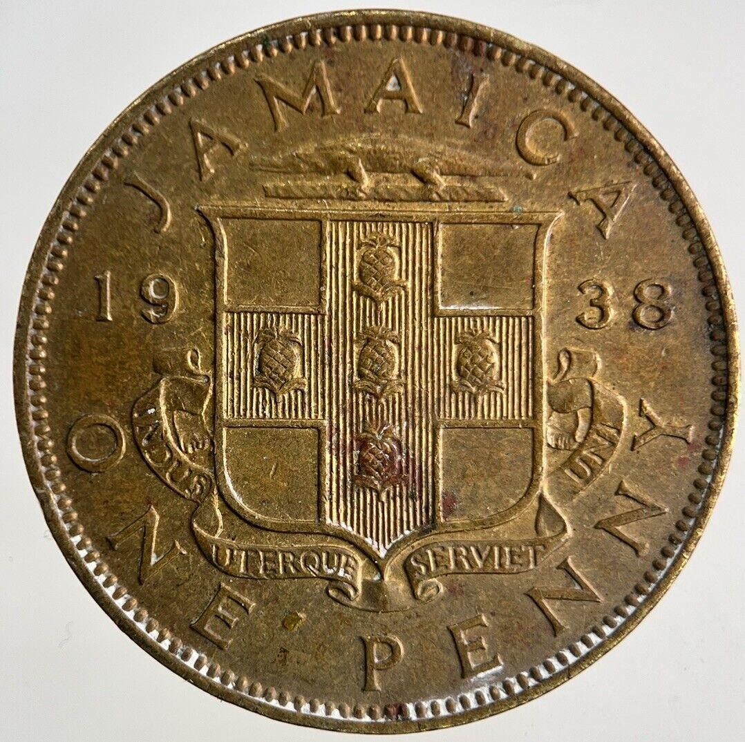 1938 Jamaica One Penny Coin | Fine Collectable Grade
