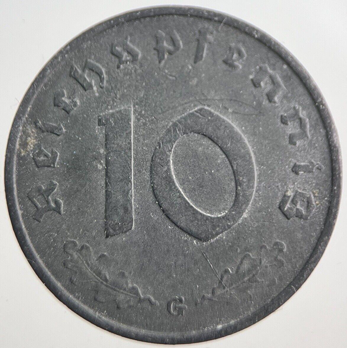 1938-G Germany Nazi 10 Pfennig Coin | Very High Grade | a7874