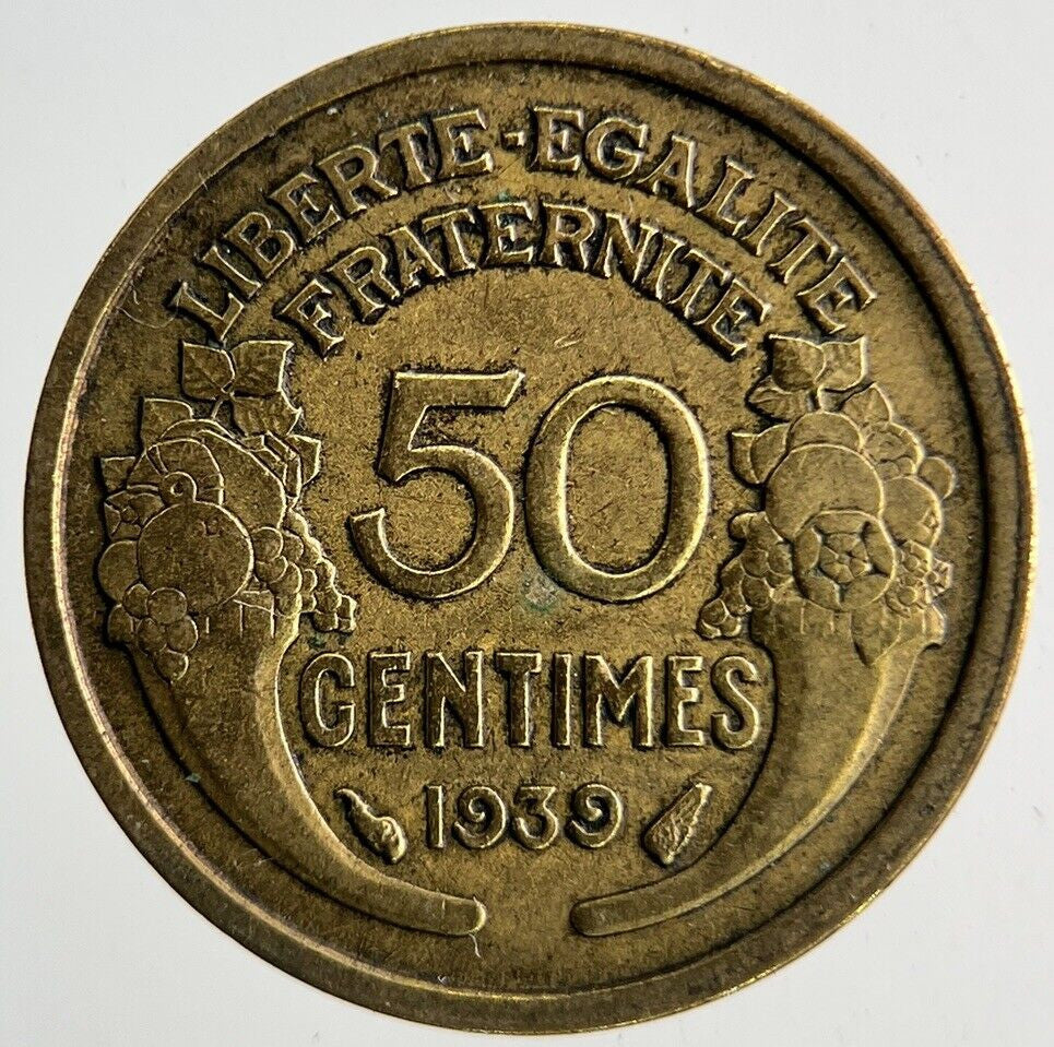 1939 France 50 Centimes Coin | Fine Collectable Grade