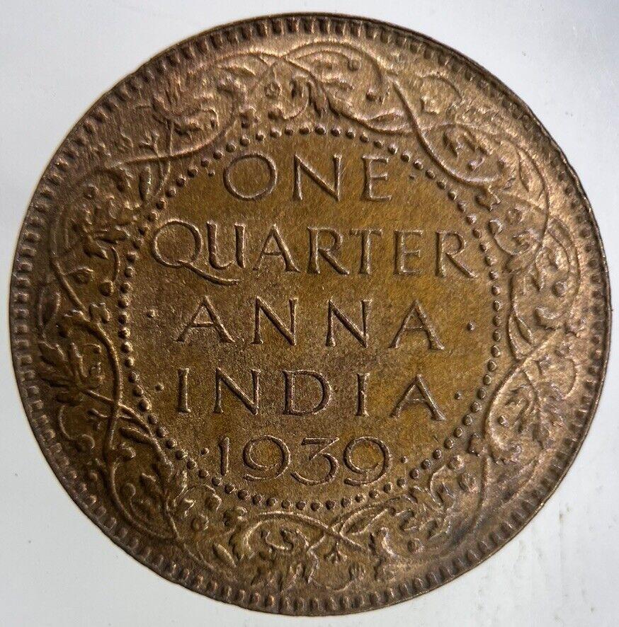 1939 India 1/4 Quarter Anna Coin | Fine Collectable Grade