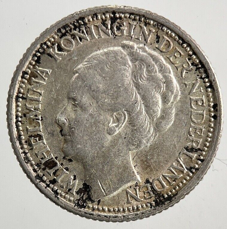 1939 Netherlands 10 Cents Silver Coin | Fine Collectable Grade