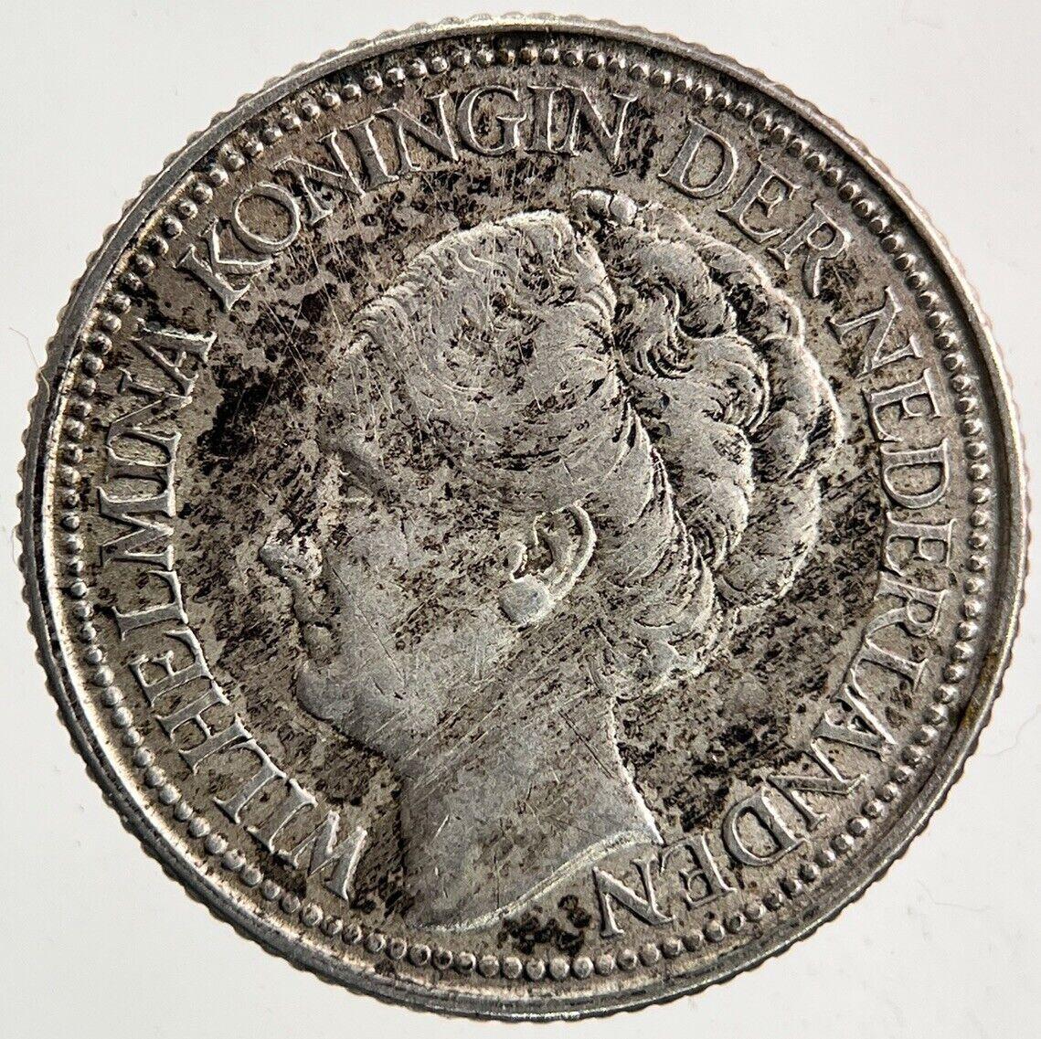 1939 Netherlands 25 Cents Silver Coin | Fine Collectable Grade