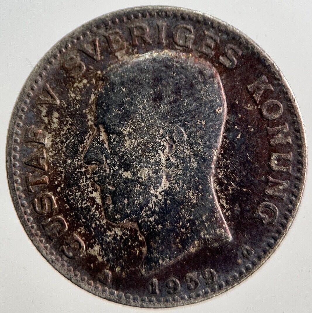 1939 Sweden 1 One Krona Silver Coin | Collectable Grade | a7268