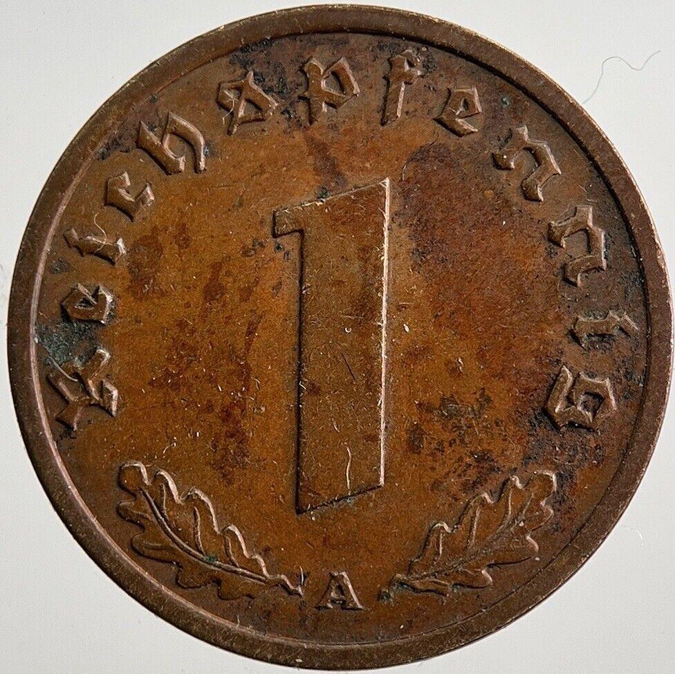 1939-A Germany Nazi 1 Pfennig Coin | Very High Grade | a1020