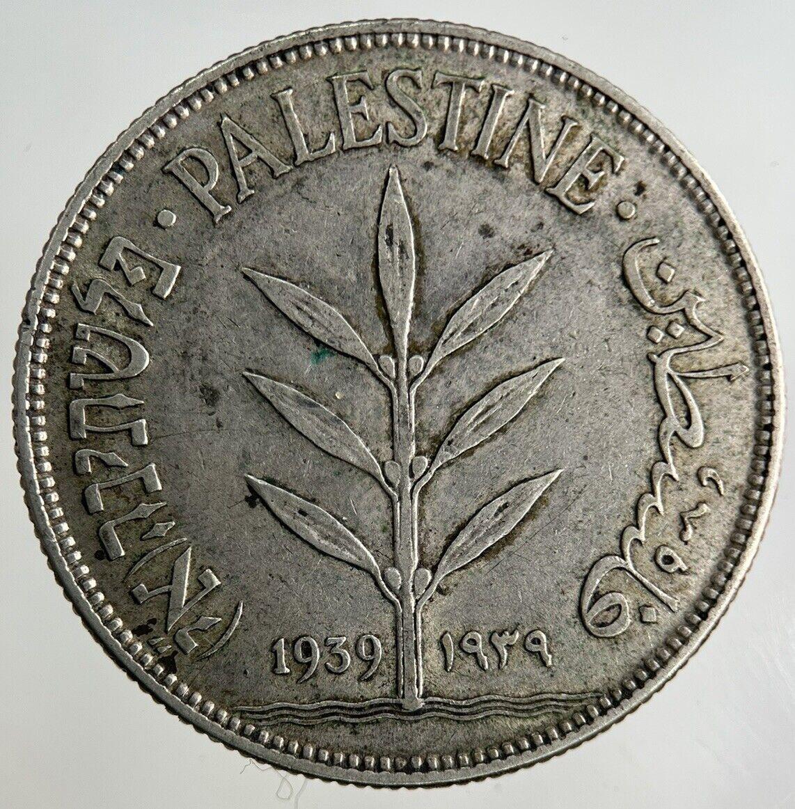 1939 Palestine 100 Mils Silver Coin | Fine Collectable Grade