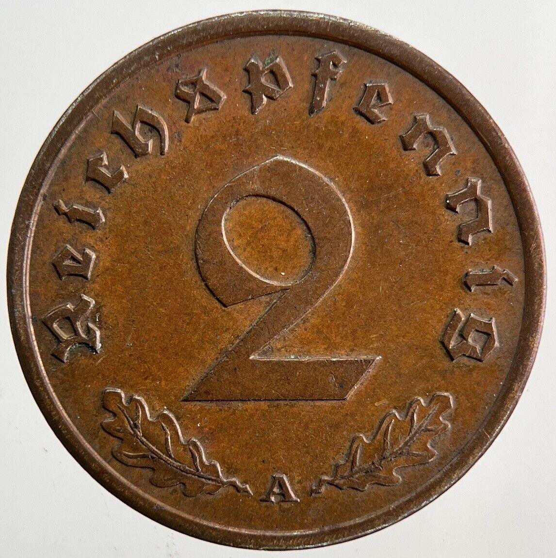 1939-A Nazi Germany 2 Pfennig Coin | Very High Grade