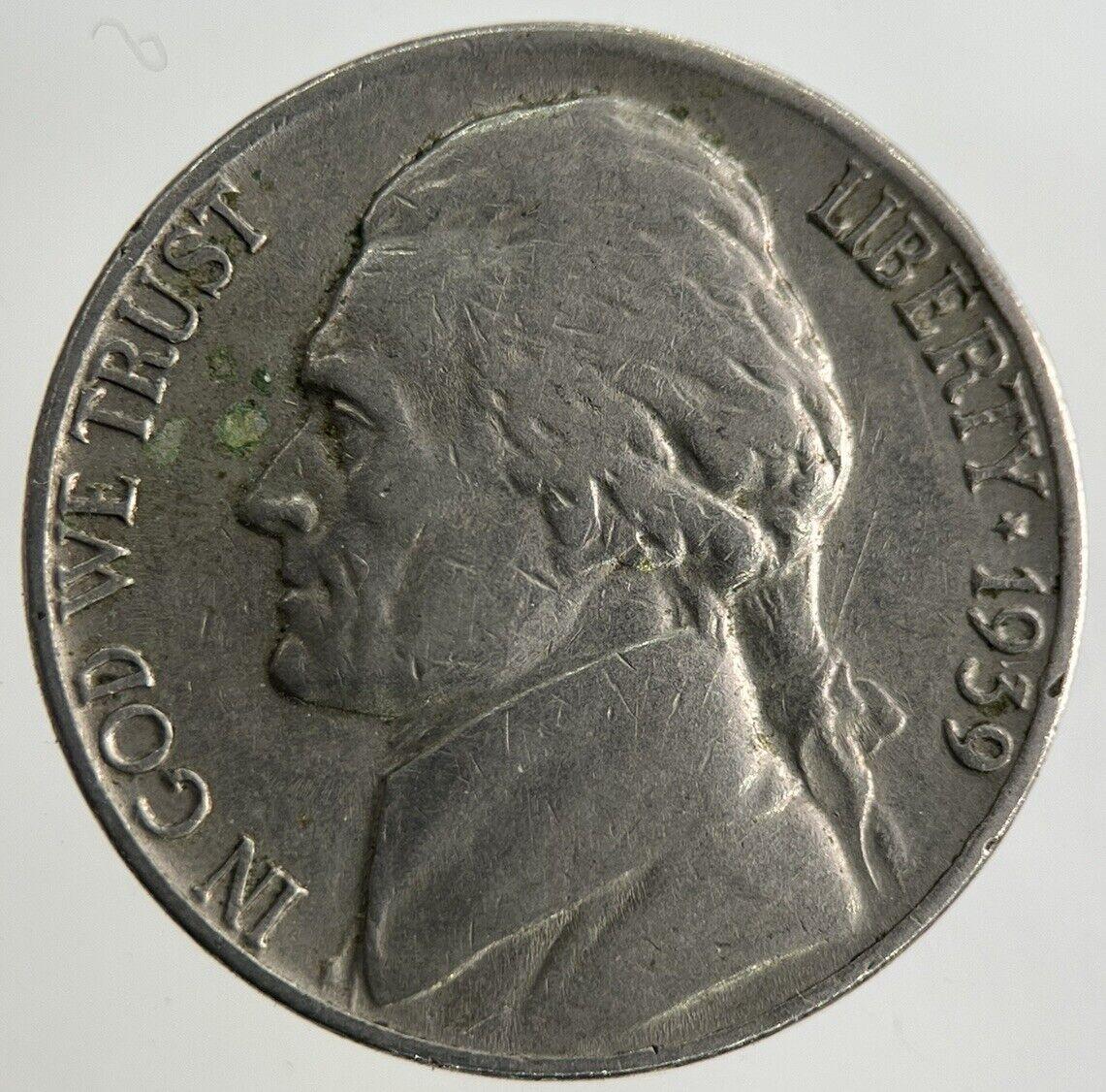 1939 US USA Jefferson Nickel Coin | Fine Collectable Grade