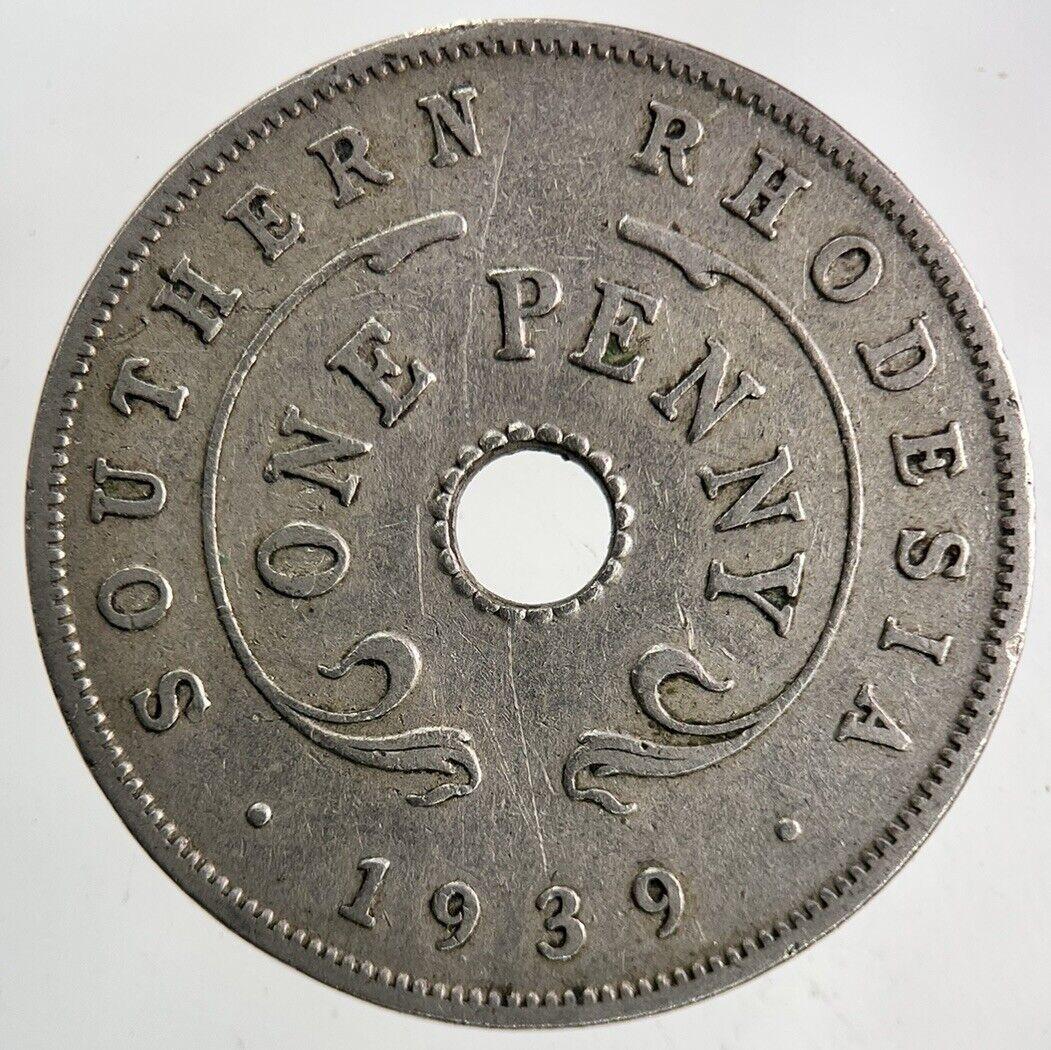 1939 Southern Rhodesia Africa One Penny Coin | Fine Collectable Grade