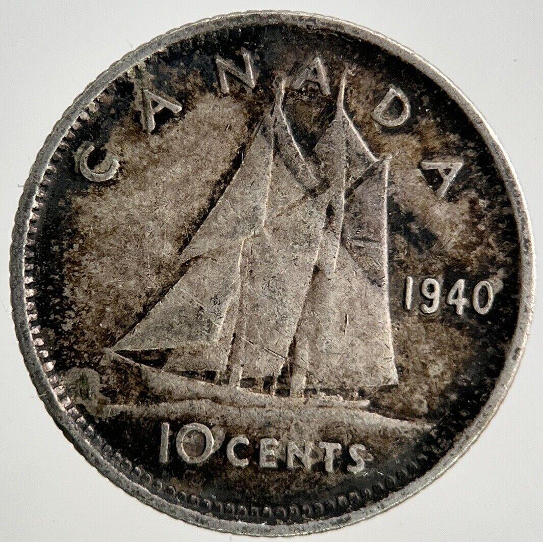 1940 Canada 10 Cents Silver Coin | Collectable Grade