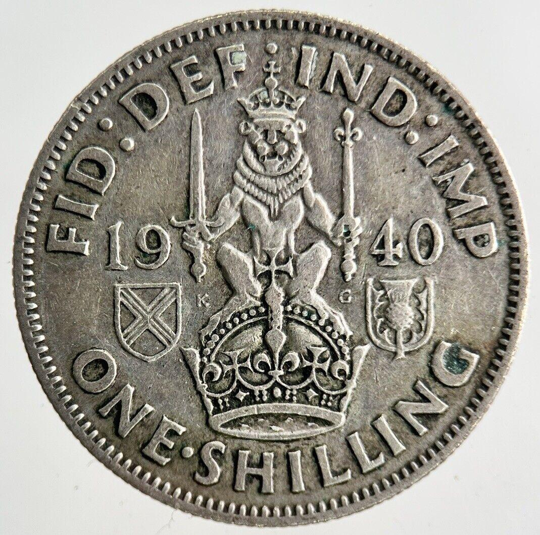 1940 George VI Shilling Silver Coin | Fine Collectable Grade
