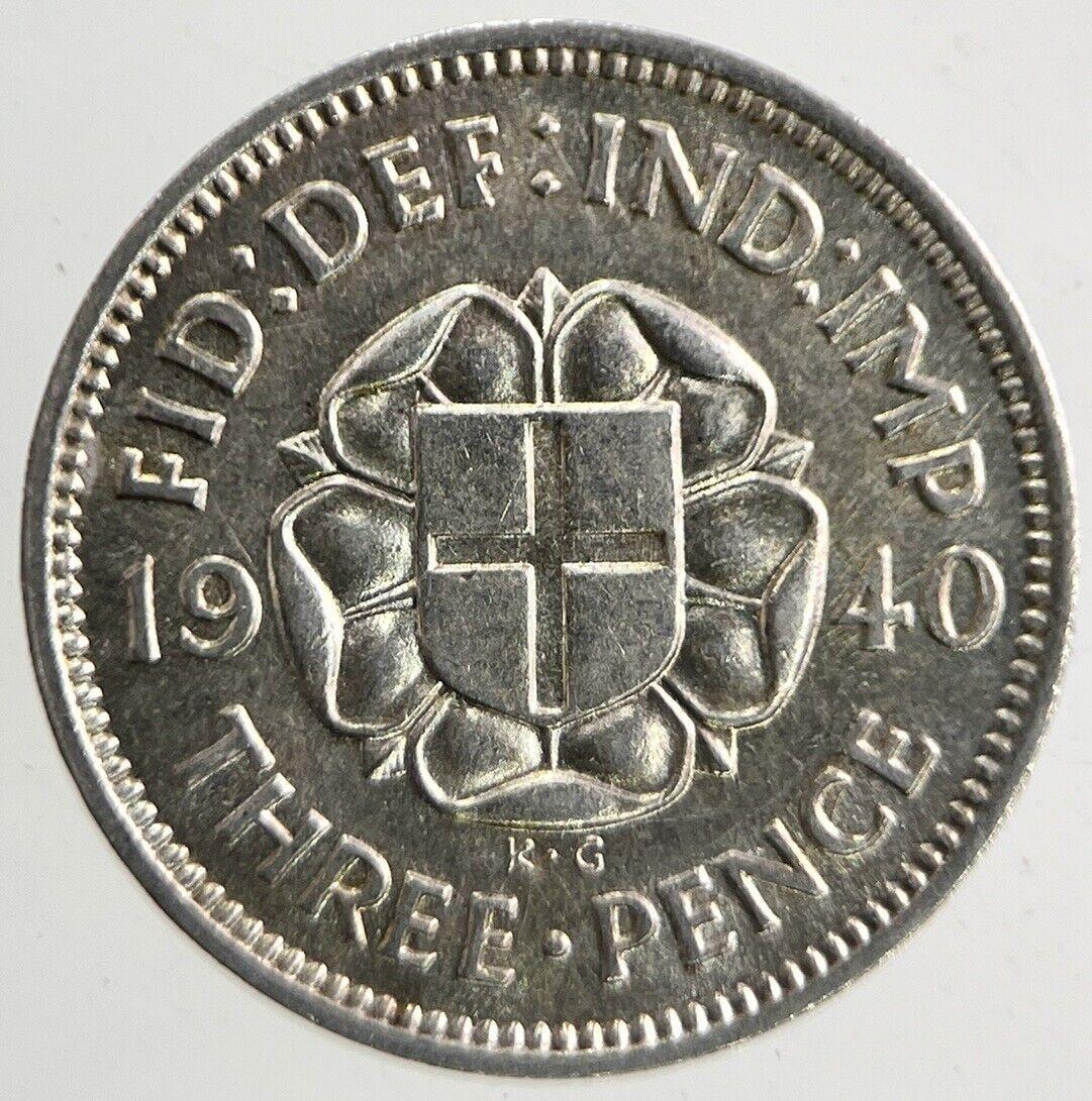 1940 George VI Threepence Silver Coin | Very High Grade