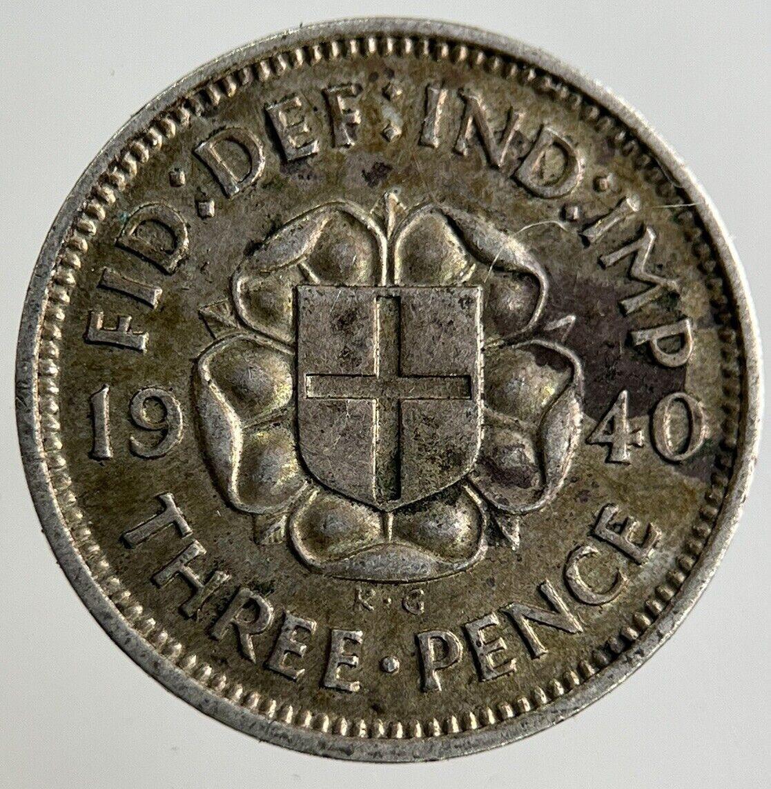 1940 George VI Threepence Silver Coin | Fine Collectable Grade