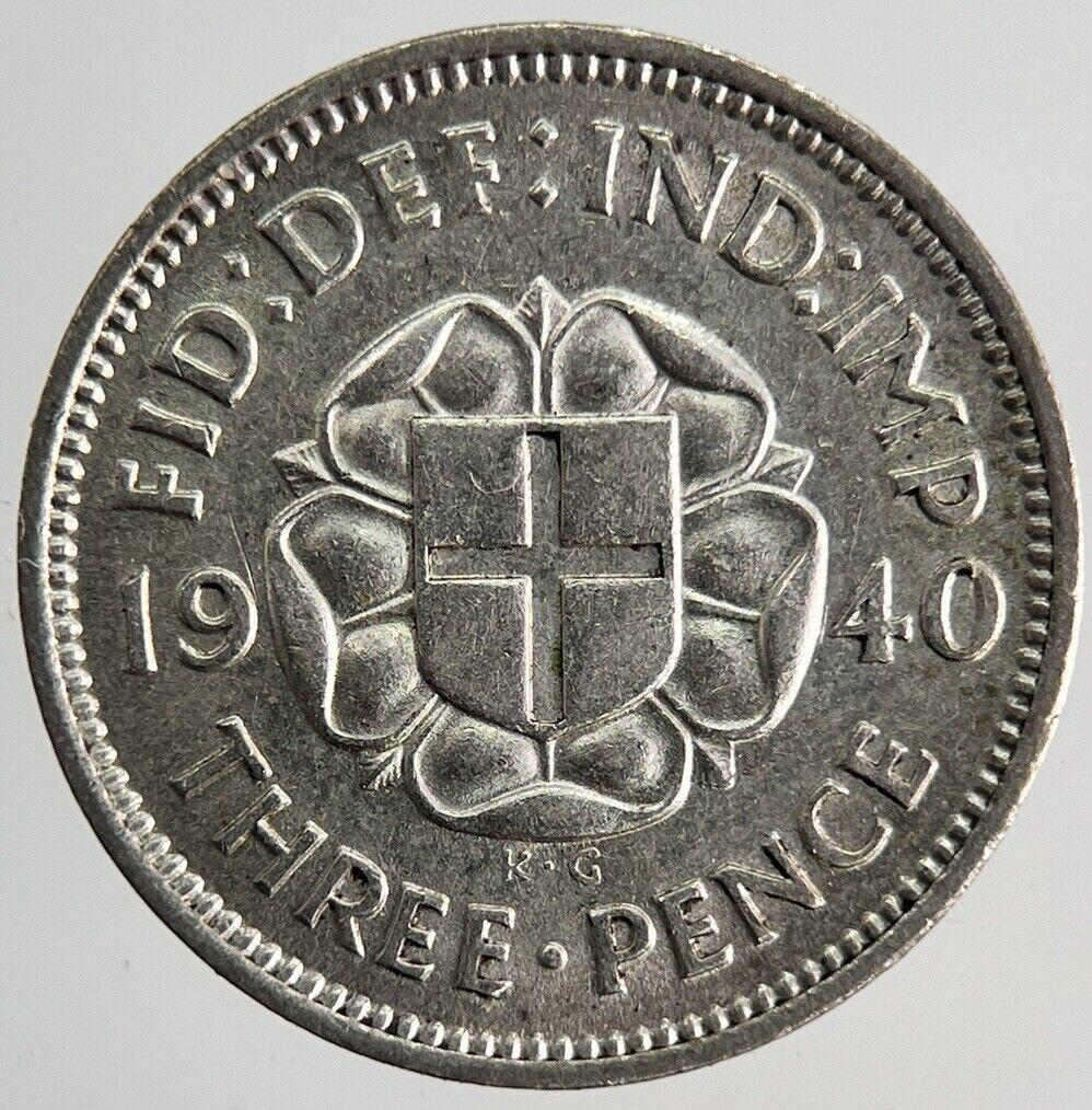 1940 George VI Threepence Silver Coin | Very High Grade