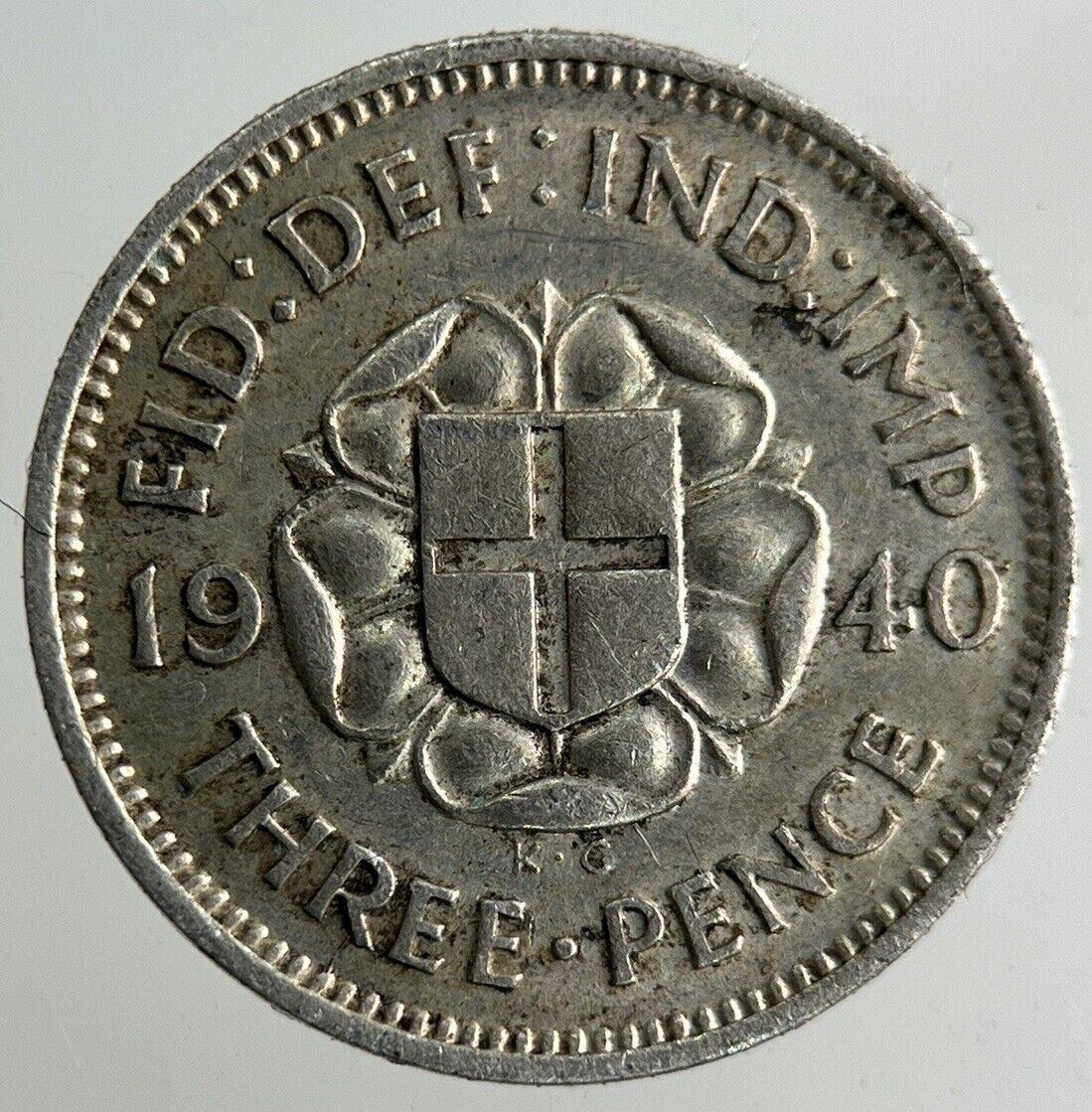 1940 George VI Threepence Silver Coin | Fine Collectable Grade