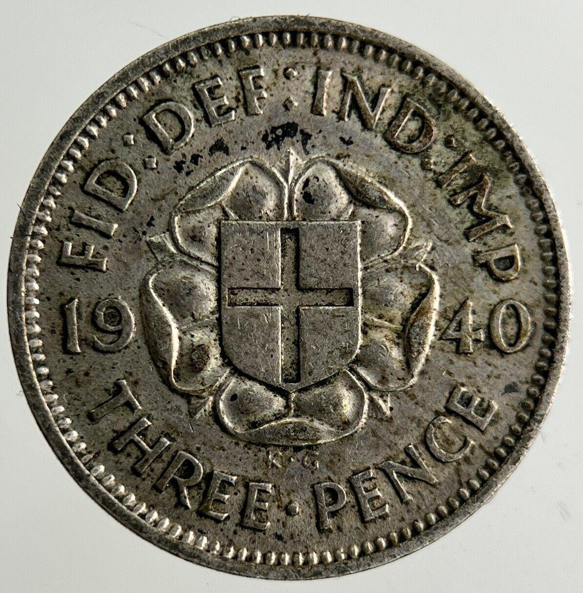 1940 George VI Threepence Silver Coin | Fine Collectable Grade