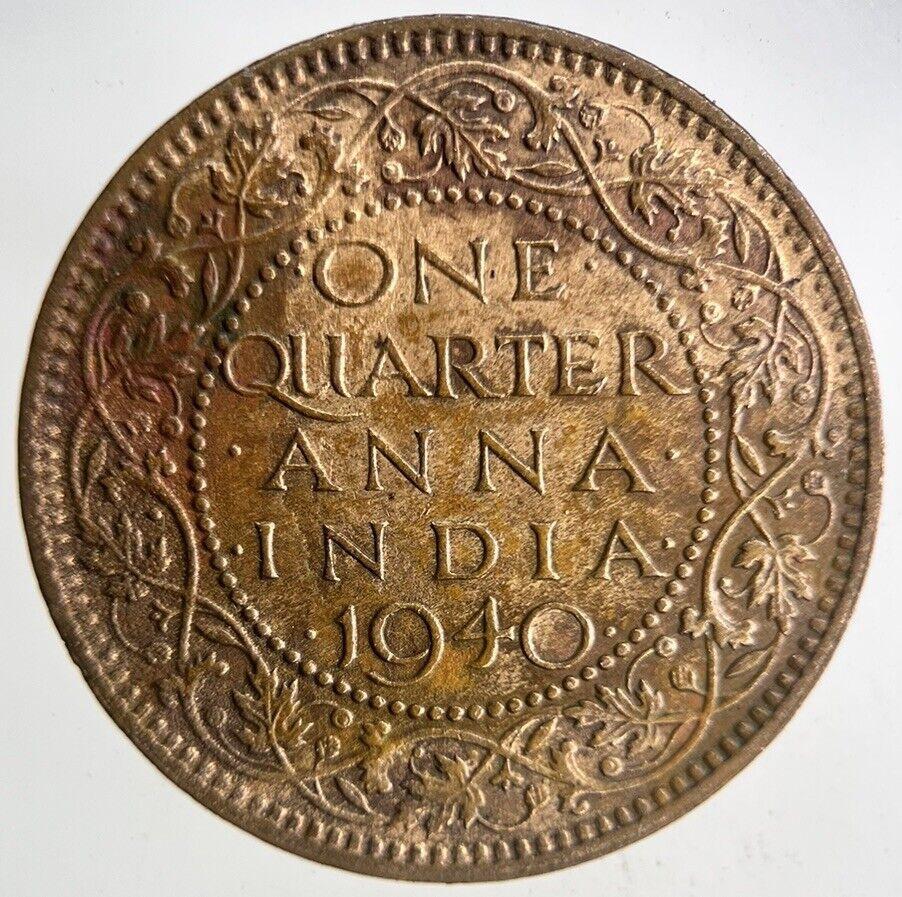 1940 India 1/4 Quarter Anna Coin | Fine Collectable Grade