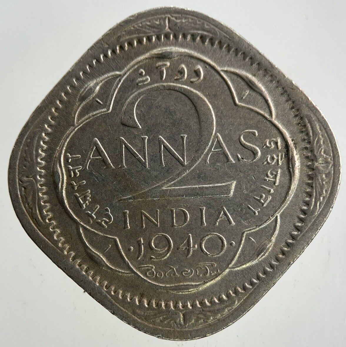 1940 India 2 Annas Coin | Fine Collectable Grade