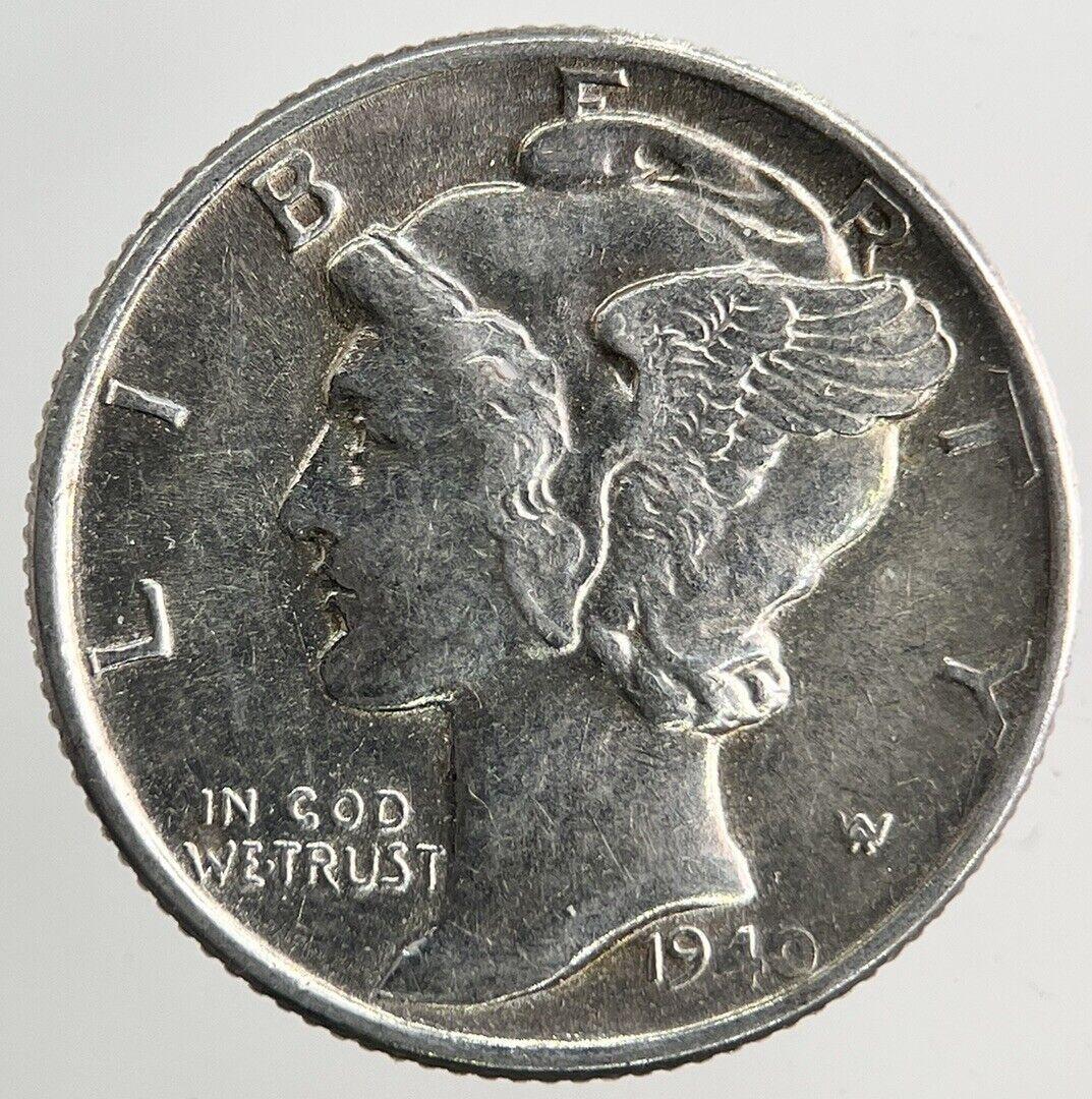 1940 US USA Mercury One Dime Silver Coin | Very High Grade