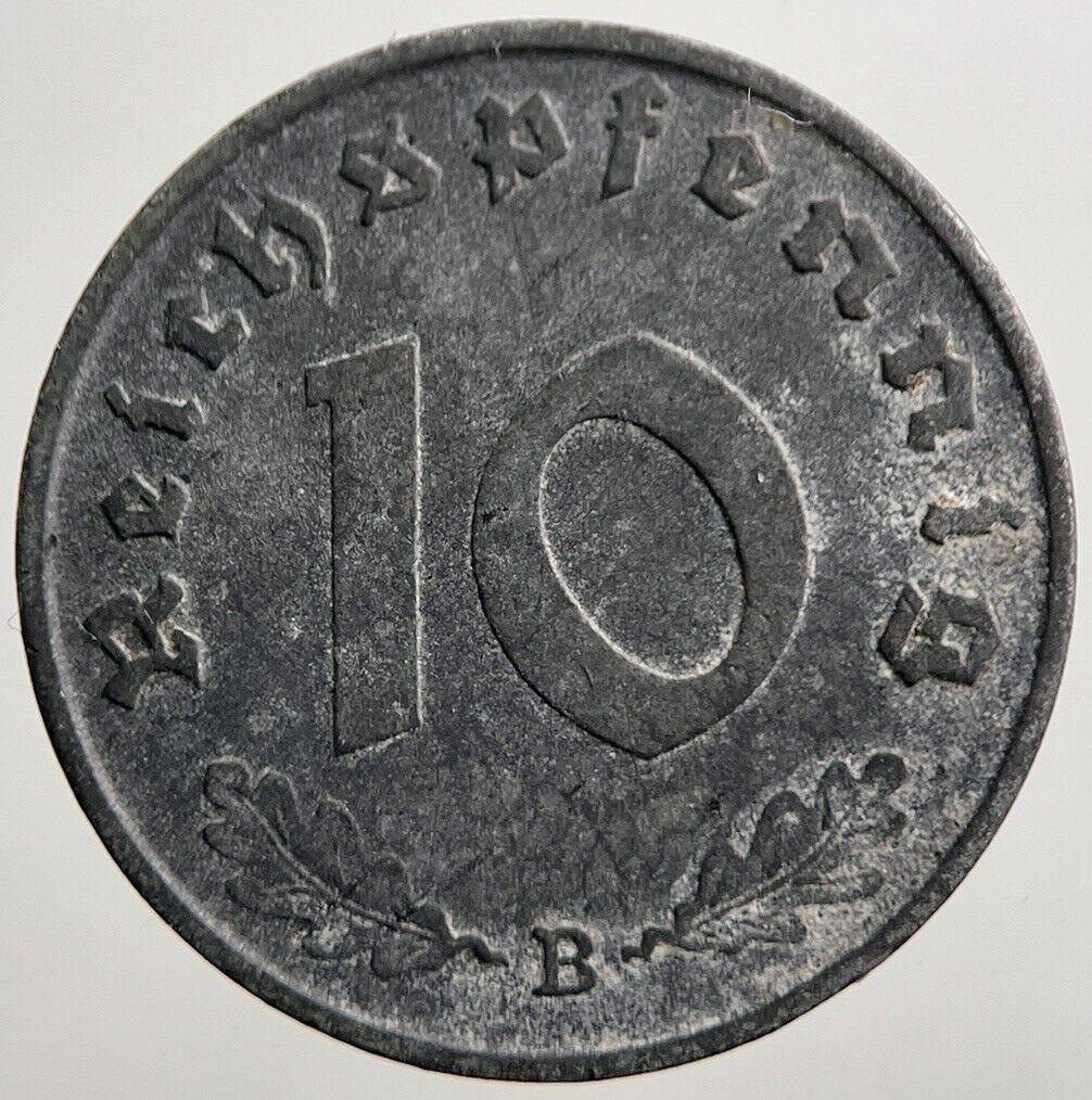 1940-B Germany Nazi 10 Pfennig Coin | Fine Collectable Grade | a54
