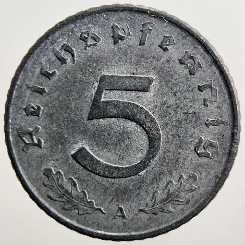 1940-A Nazi Germany 5 Pfennig Coin | Fine Collectable Grade | a3974