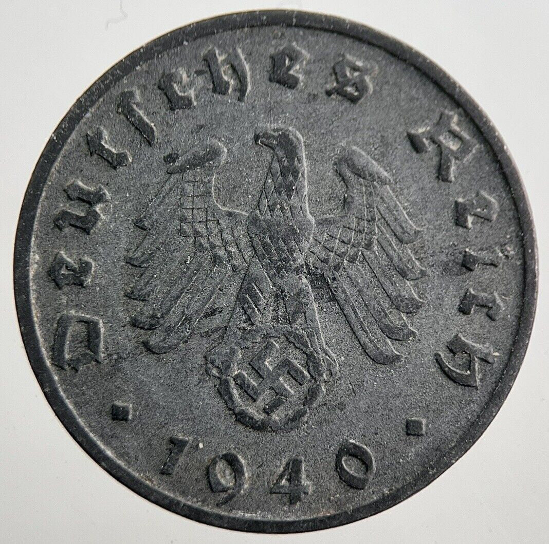 1940-B Germany Nazi 10 Pfennig Coin | Very High Grade | a7877