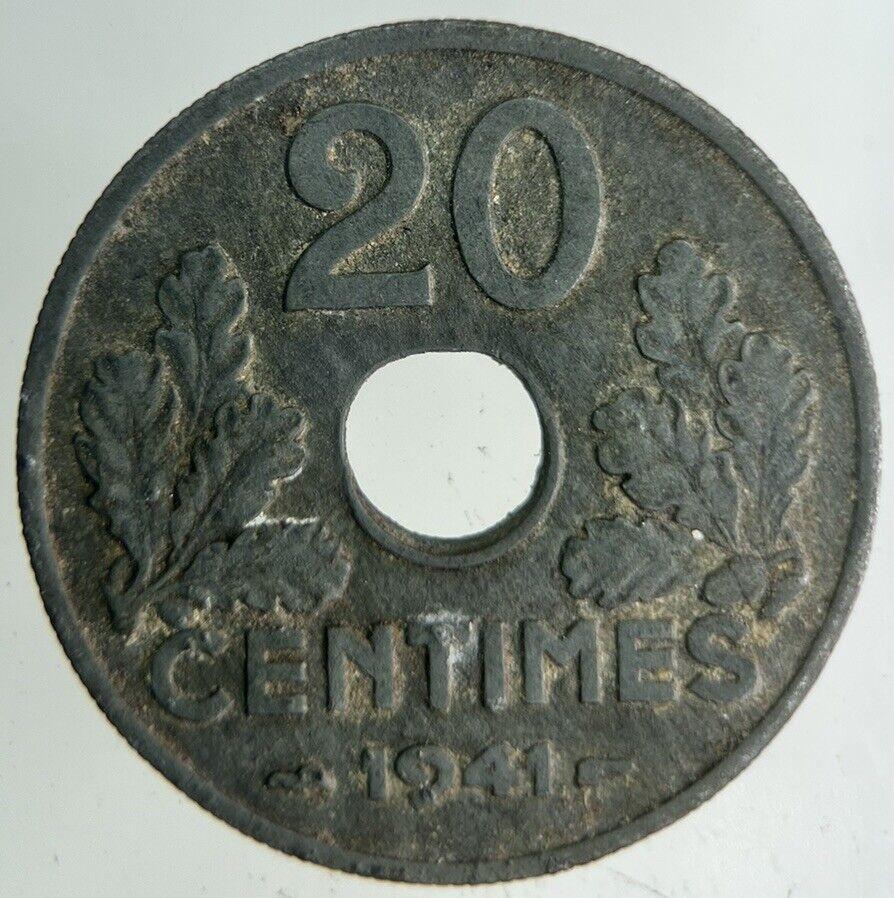 1941 France 20 Centimes Coin | Fine Collectable Grade