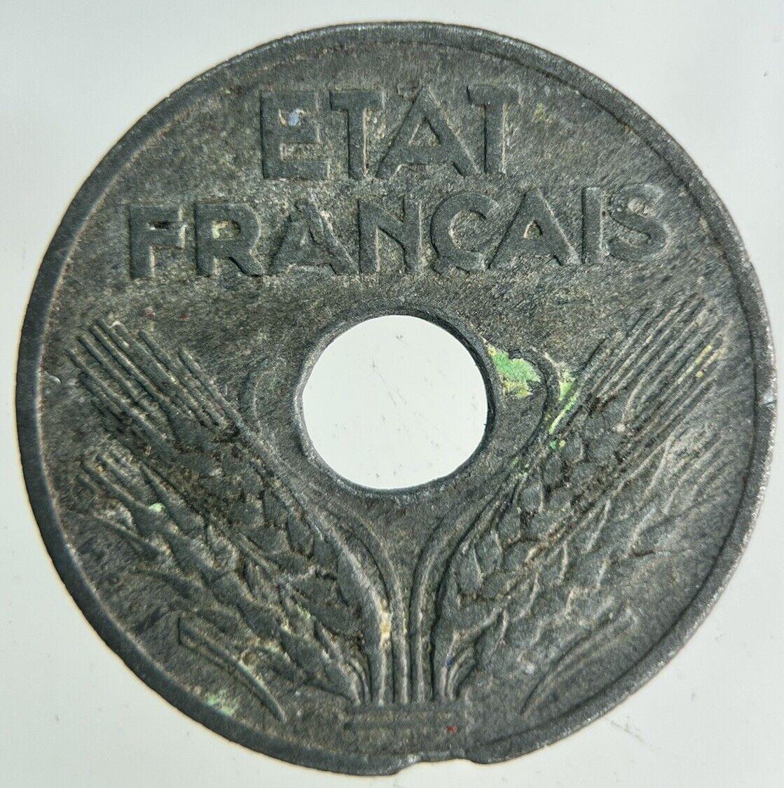 1941 France 20 Centimes Coin | Fine Collectable Grade