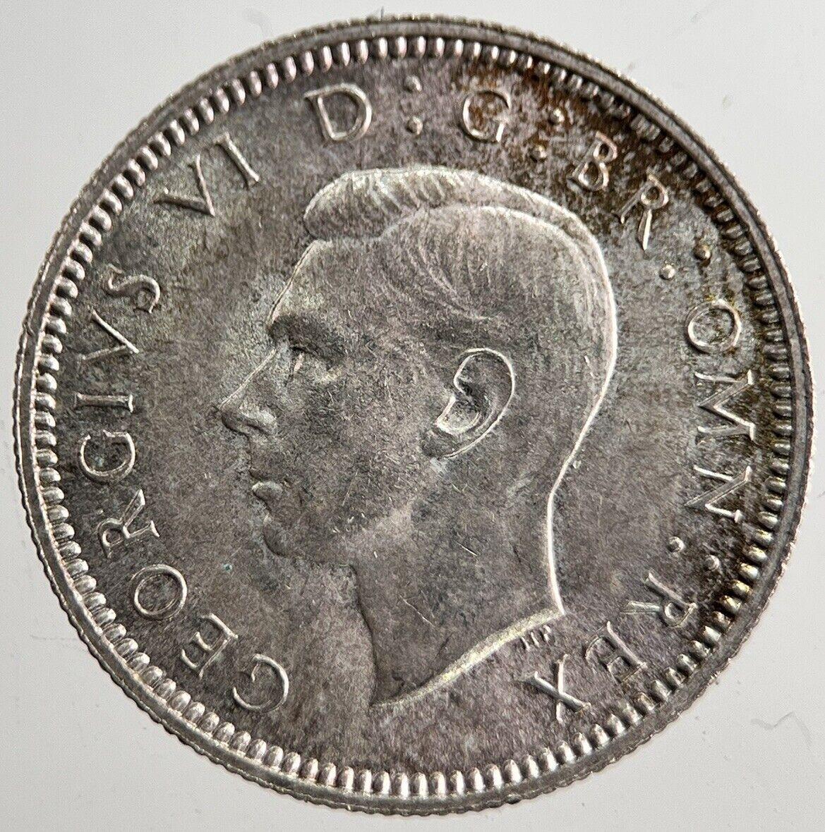 1941 George VI British Sixpence Silver Coin | Very High Grade | a8269